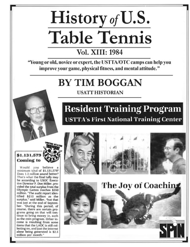 History of U. S. Table Tennis Volume 13