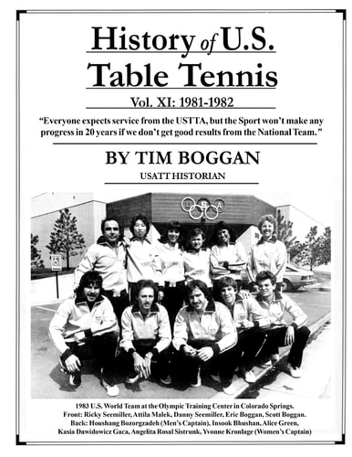History of U. S. Table Tennis Volume 11