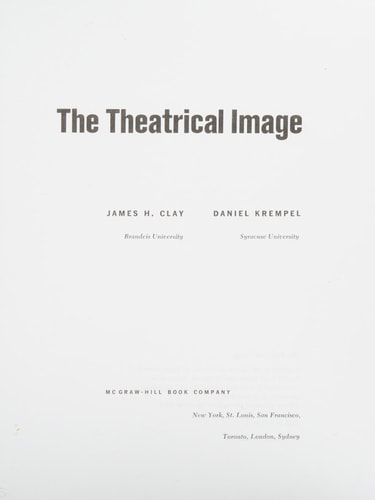 The Theatrical Image
