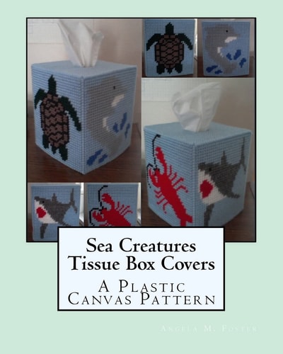 Sea Creatures Tissue Box Covers A Plastic Canvas Pattern