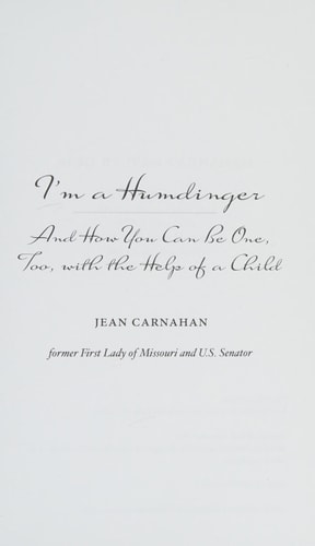I'm a Humdinger And How You Can Be One, Too, with the Help of a Child