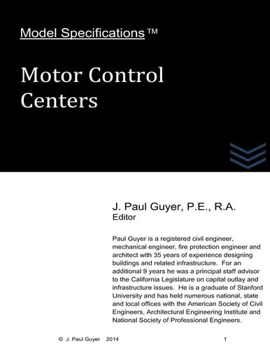 Model Specifications Motor Control Centers