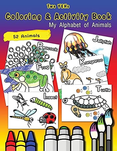 Two YEHs Coloring and Activity Book - Animal My Alphabet of Animals