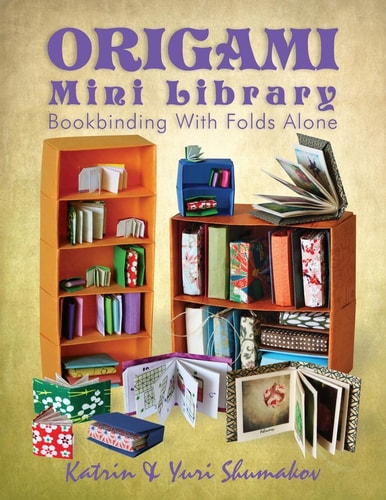 Origami Mini Library Bookbinding with Folds Alone