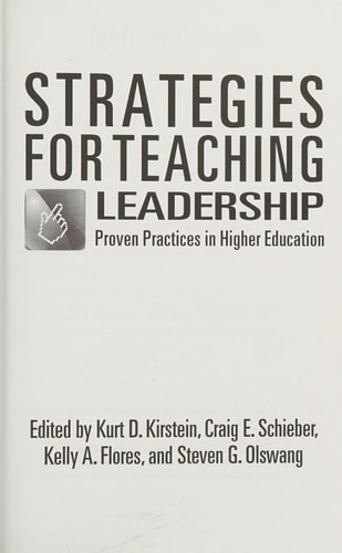 Strategies for Teaching Leadership Proven Practices in Higher Education
