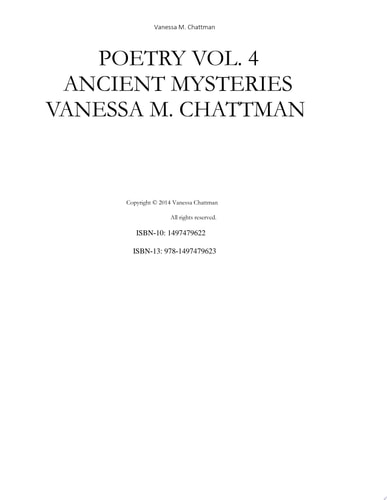 Poetry Ancient Mysteries