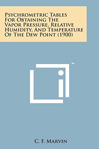 Psychrometric Tables for Obtaining the Vapor Pressure, Relative Humidity, and Temperature of the Dew Point (1900)