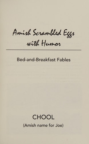 Amish Scrambled Eggs with Humor Bed-and-Breakfast Fables