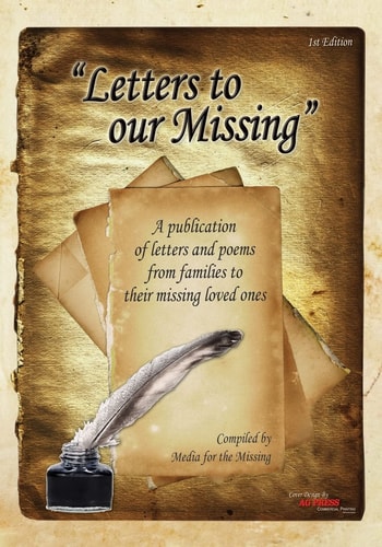 'Letters to Our Missing' A Publication of Letters and Poems from Families to Their Missing Loved Ones