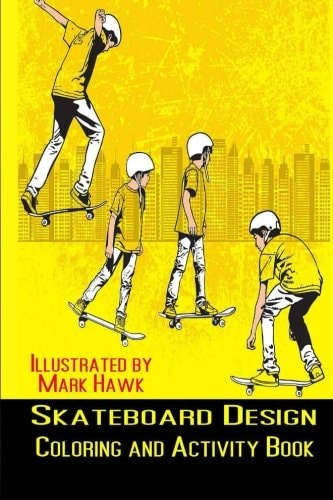 Skateboard Design Coloring and Activity Book