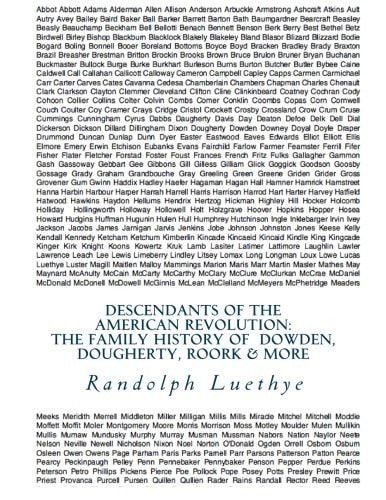 Descendants of the American Revolution The Family History of Dowden, Dougherty, Roork and More