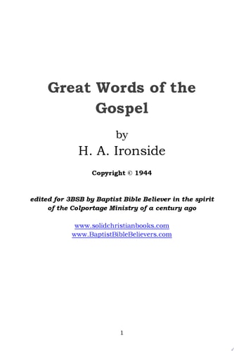 Great Words of the Gospel