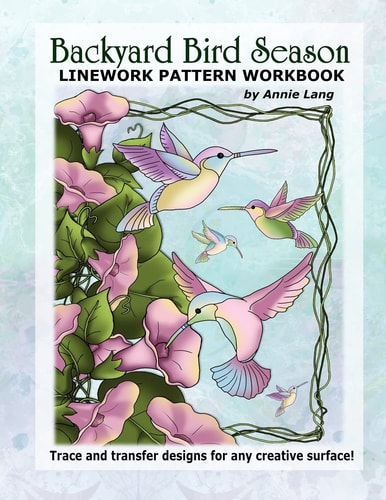 Backyard Bird Season Linework Pattern Workbook