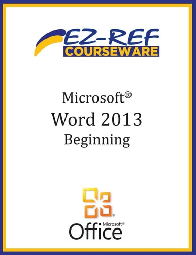 Microsoft Word 2013 Beginning (B/W)