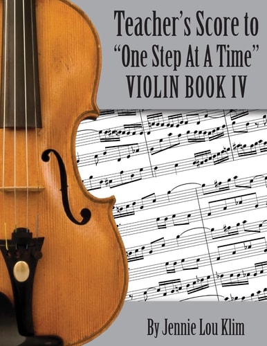One Step At A Time The Teacher's Score, Violin IV