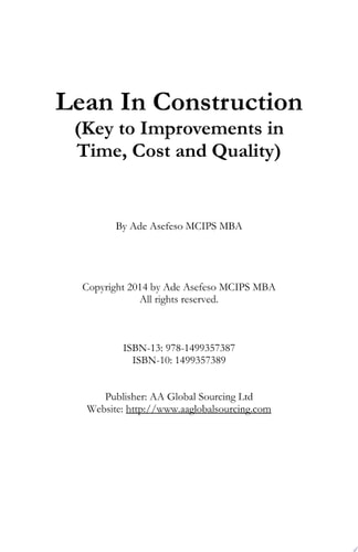 Lean In Construction Key to Improvements in Time, Cost and Quality