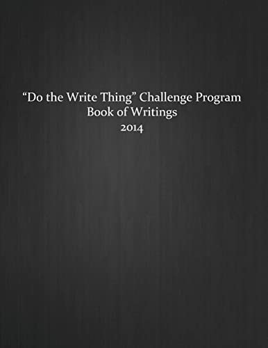 Do the Write Thing Challenge Program - Book of Writings 2014