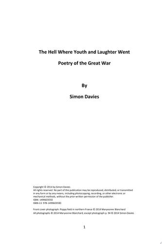 The Hell Where Youth and Laughter Went Poetry of the Great War