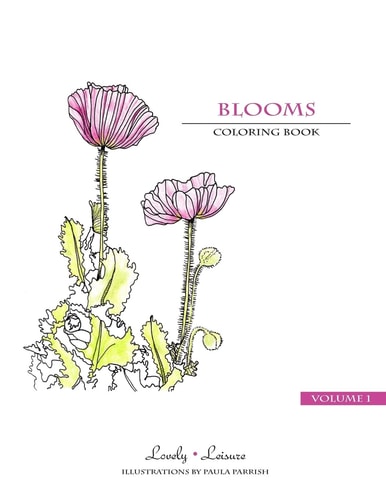 Blooms Lovely Leisure Coloring Book