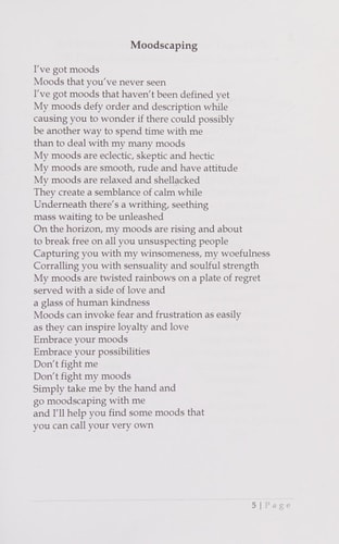 Moodscaping A Thoughtful Collection of Moods and Feelings Created and Set in Poetic Phrase