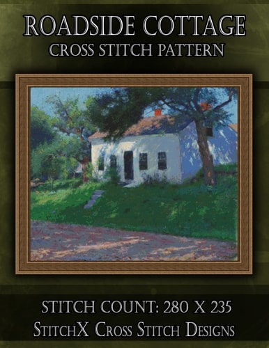 Roadside Cottage Cross Stitch Pattern