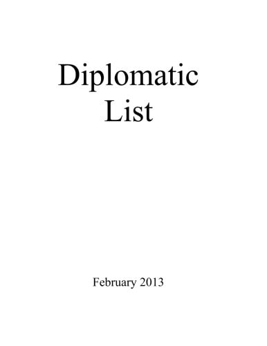 Diplomatic List