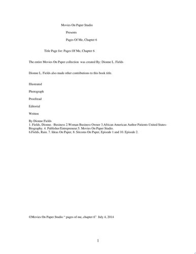 Pages Of Me, Chapter 6