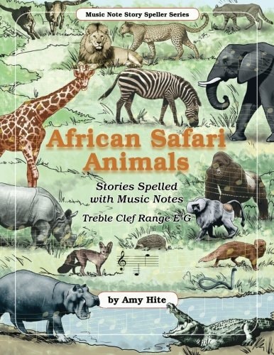 Music Note Story Speller African Safari Animals (Treble Clef Notes)
