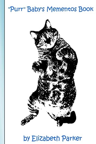 Purr Baby's Mementos Book (Blue) Blue Text-Cats