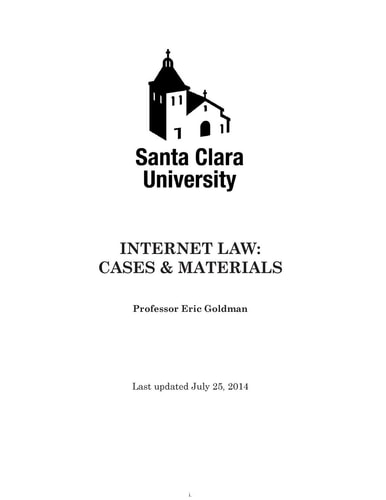 Internet Law Cases & Materials (2014)