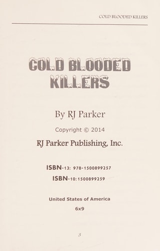 Cold Blooded Killers