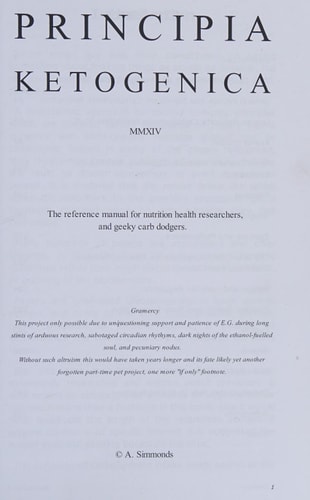 Principia Ketogenica Compendium Of Science Literature On The Benefits Of Low Carbohydrate And Ketogenic Diets
