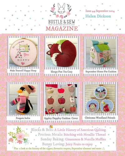 Bustle & Sew Magazine September 2014 Issue 44