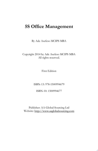 5S Office Management