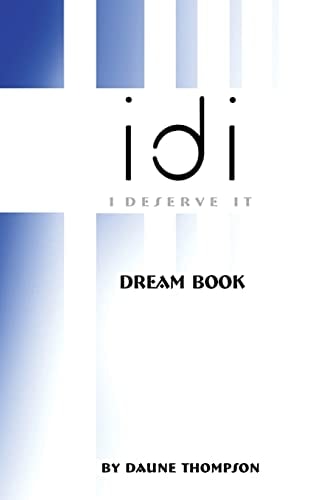 Idi Dream Book 2nd Edition Idi Adult Dream Book 2nd Edition