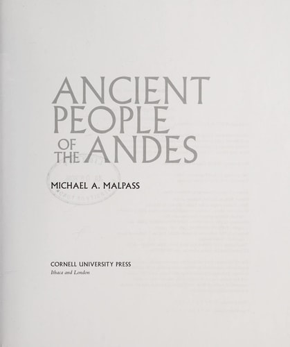 Ancient People of the Andes