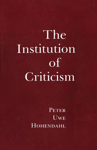 The Institution of Criticism