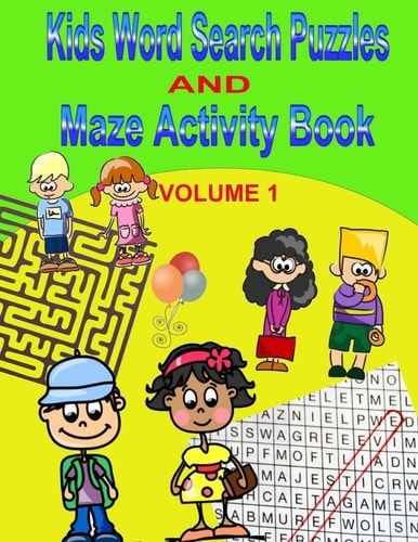 Kids Word Search Puzzles and Maze Activity Book