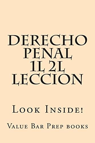 Derecho Penal 1L 2L Leccion Look Inside!