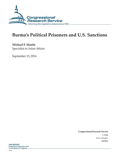 Burma's Political Prisoners and U. S. Sanctions