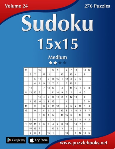 Sudoku 15x15 - Medium - Volume 24 - 276 Puzzles