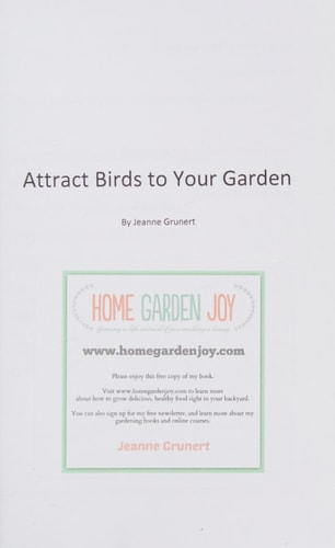 Attract Birds to Your Garden