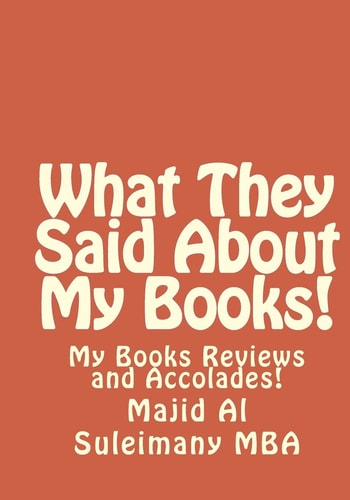 What They Said About My Books! My Books Reviews and Accolades!