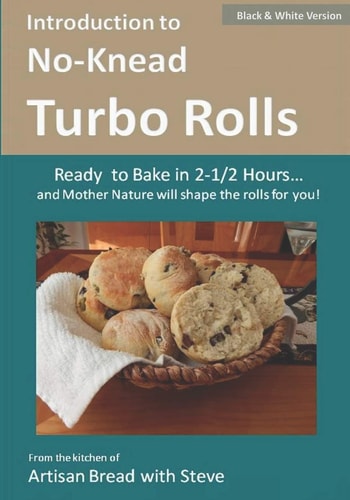 Introduction to No-Knead Turbo Rolls (Ready to Bake in 2-1/2 Hours... and Mother Nature Will Shape the Rolls for You!) (B&W Version) From the Kitchen of Artisan Bread with Steve