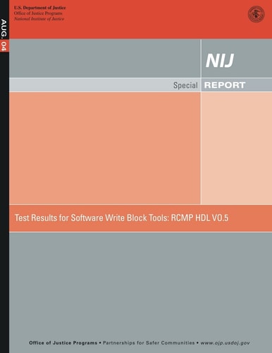 Test Results for Software Write Block Tools Rcmp Hdl Vo.5