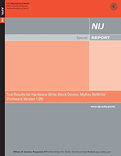 Test Results for Hardware Write Block Device MyKey NoWrite (Firmware Version 1.05)
