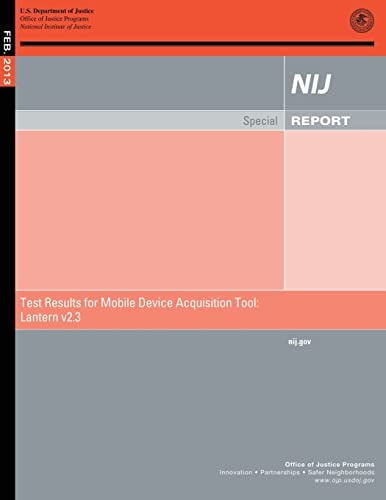 Test Results for Mobile Device Acquisition Tool Lantern V2.3