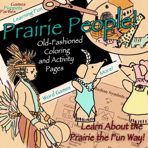 Prairie People! Old Fashioned Coloring and Activity Pages