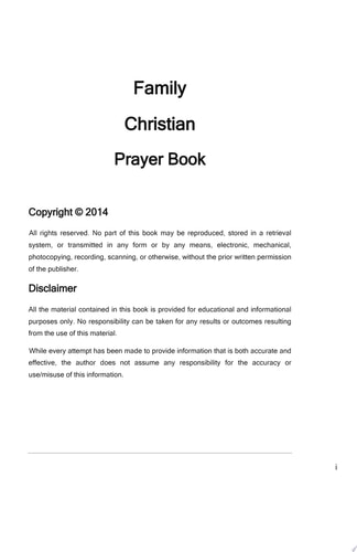 Family Christian Prayer Book Love Your Family