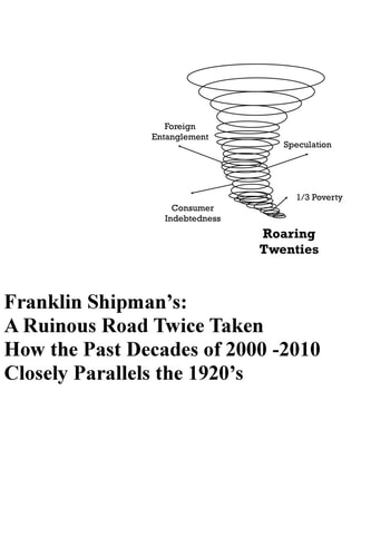 Franklin Shipman?s: a Ruinous Road Twice Taken How the Past Decades of 2000 -2010 Closely Parallels The 1920's